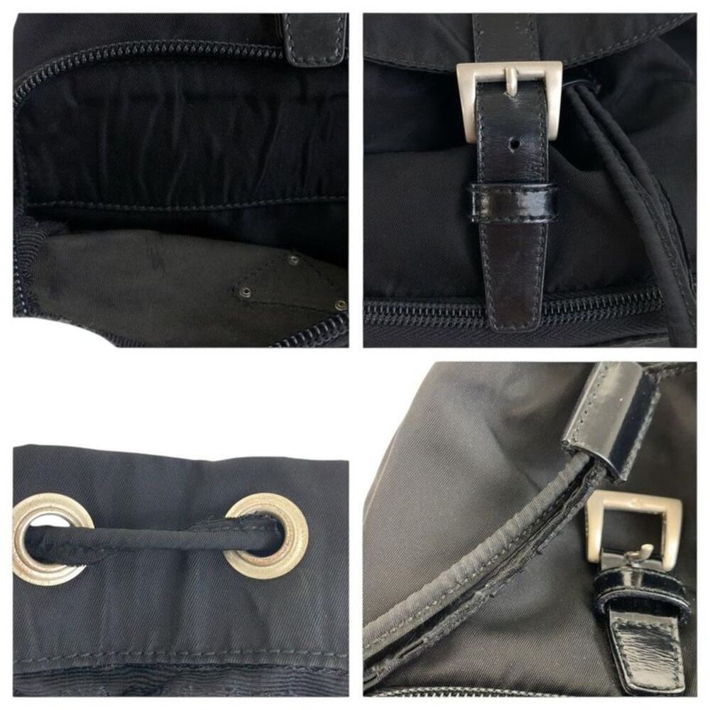 Pre Loved Prada Nylon Drawstring Backpack Women B… - image 4